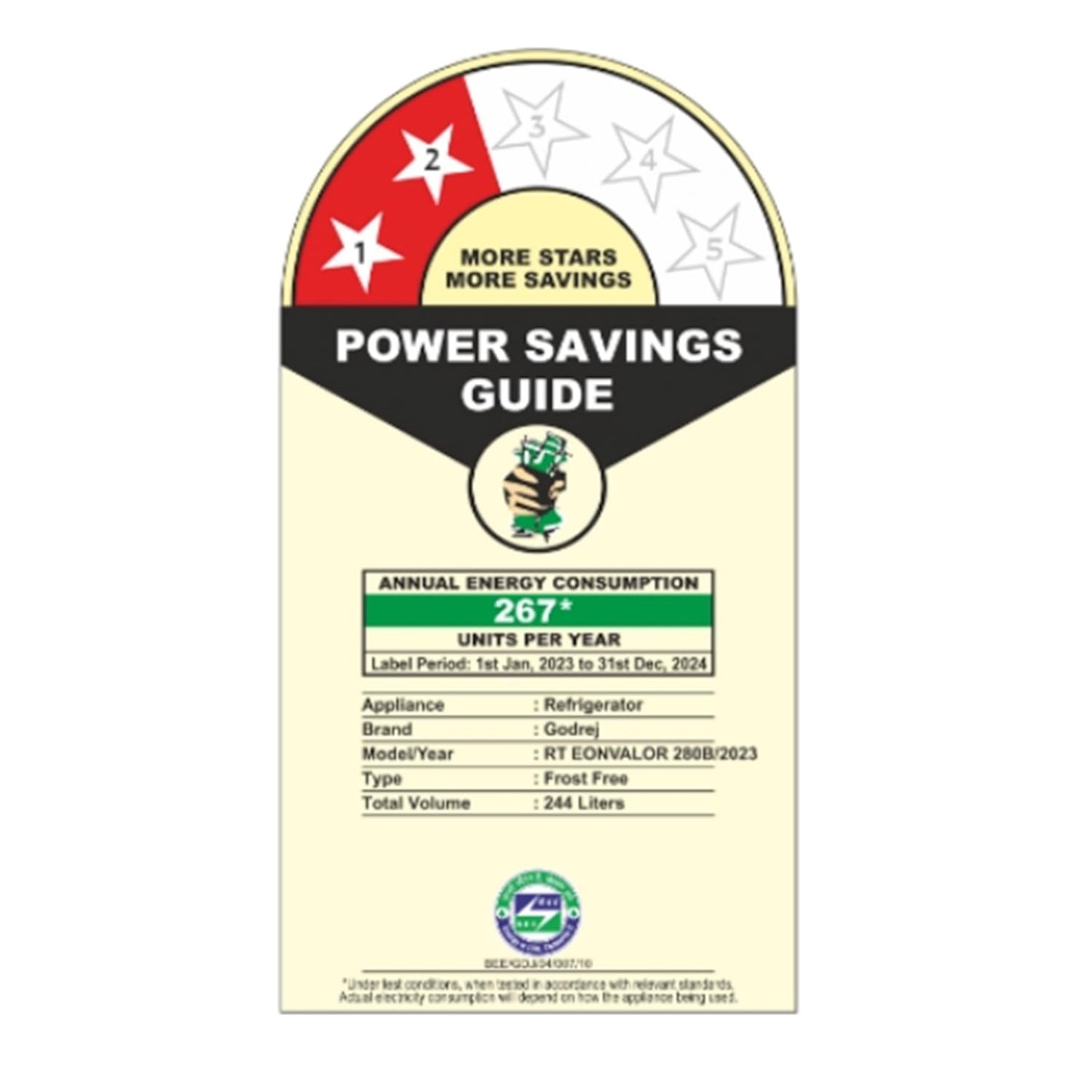 Godrej RT EON VALOR 280B RCIT - 244L, Jade Purple