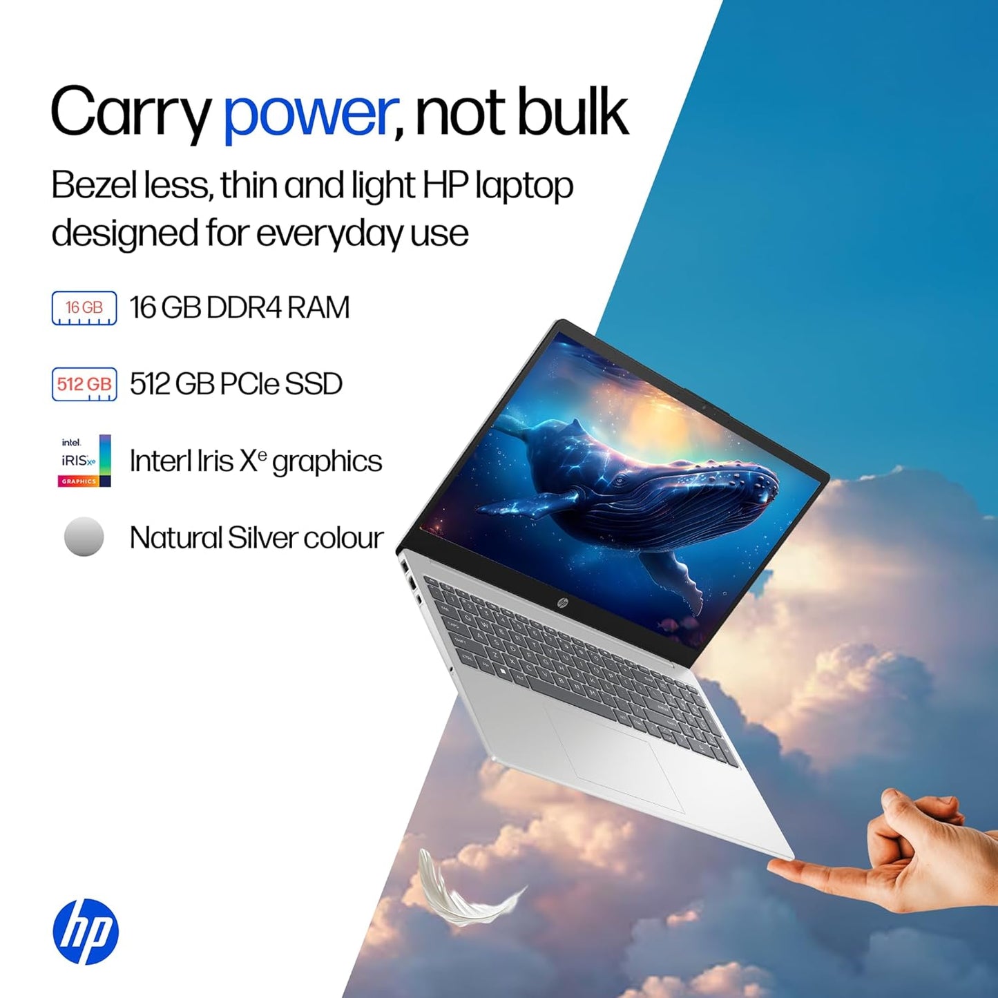 HP Laptop 39.6 cm (15.6) 15-fd0576TU, Silver
