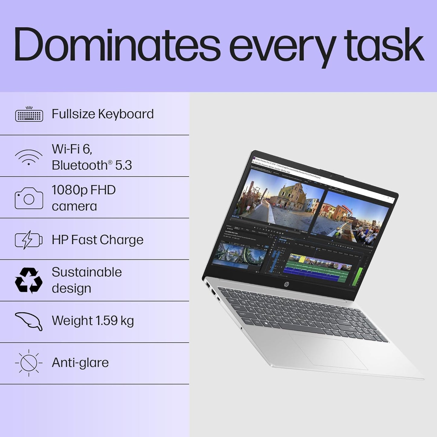 HP Laptop 39.6 cm (15.6) 15-fd0465TU, Silver