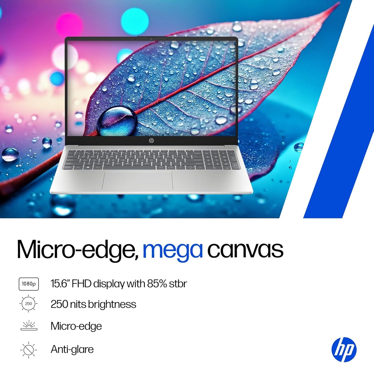 HP Laptop 39.6 cm (15.6) 15-fc0476AU, Silver (16GB/512GB)