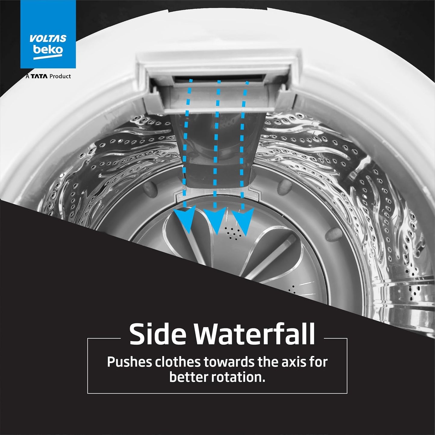 Voltas Beko WTL70 Fully Automatic Top Load Washing Machine, 7 Kg