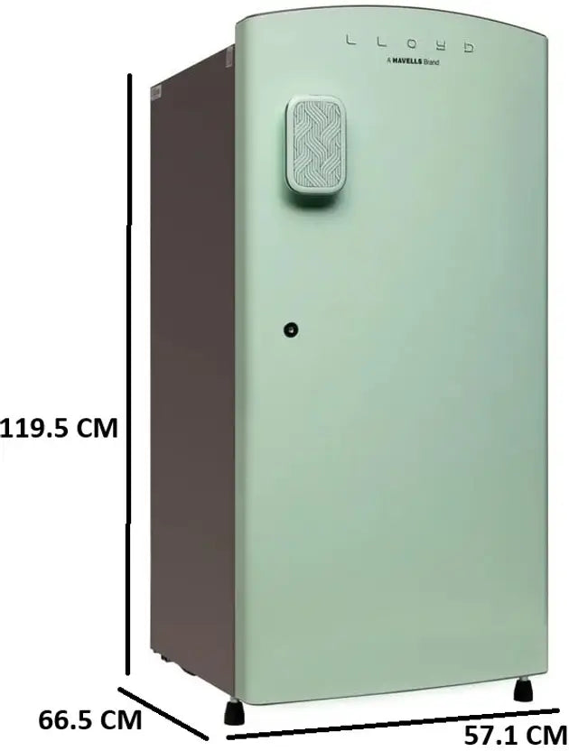 LLOYD 195L Single Door Refrigerator (Dark Wood Finish)