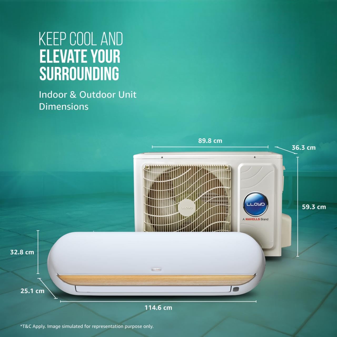 Lloyd Stellar Grace 1.5 Ton 5 Star Inverter Split AC