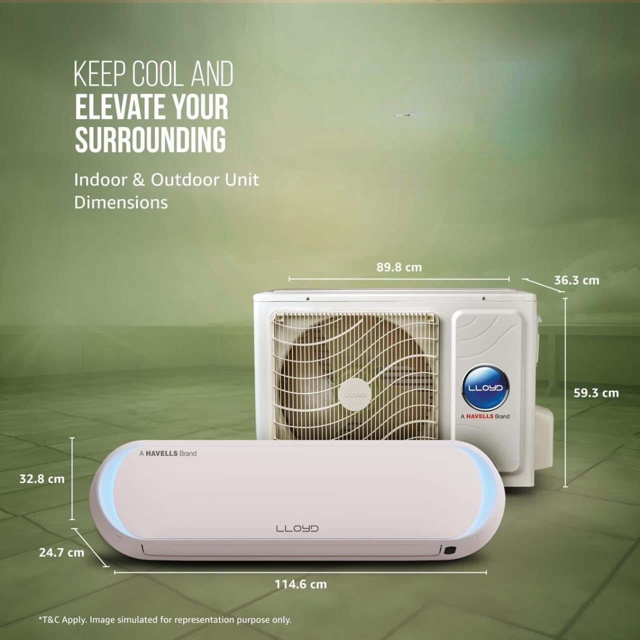 Lloyd Stellar Art 1.5 Ton 5 Star Inverter Split AC