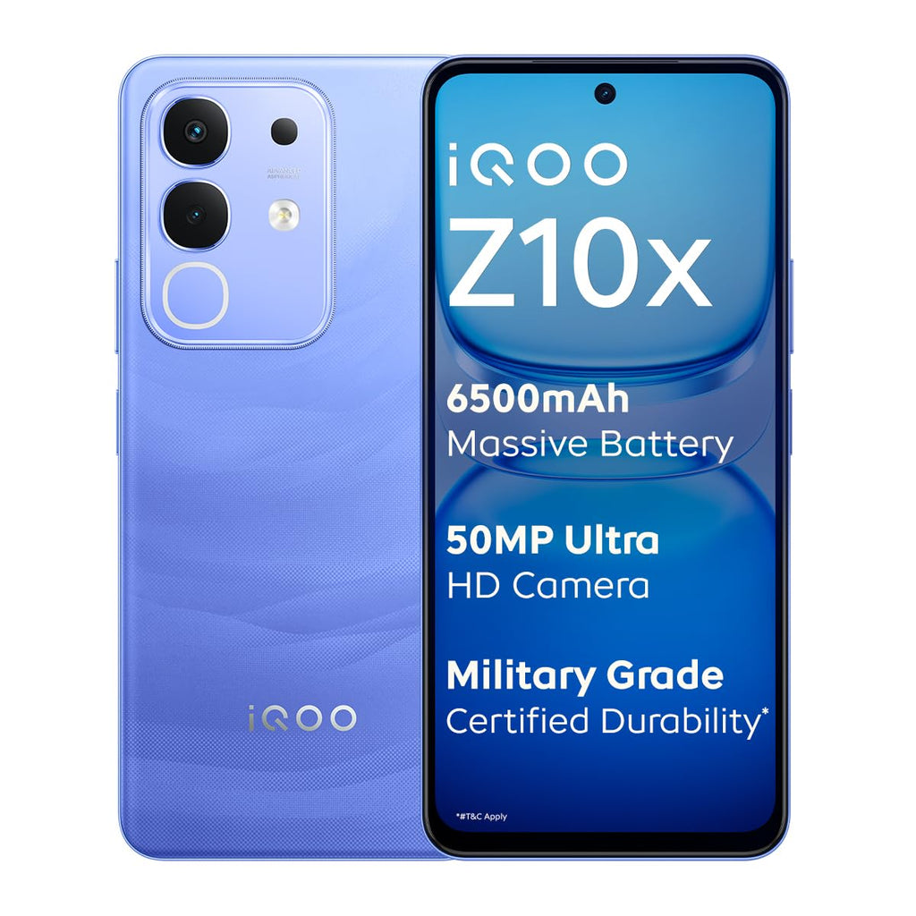 Vivo IQOO Z10x 5G (8GB RAM, 256GB Storage) - Ultramarine