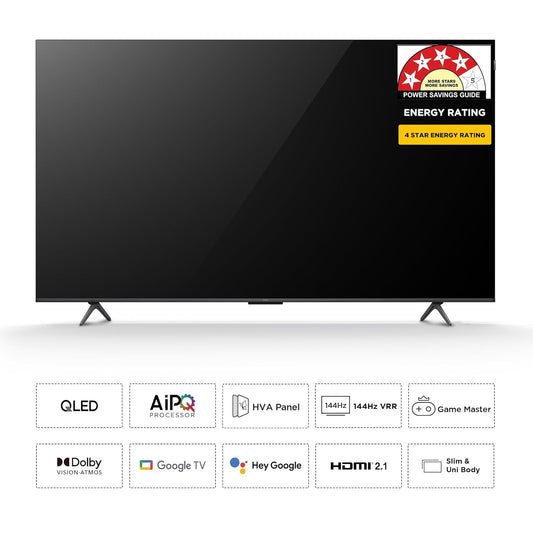 TCL 189 cm (75 inches) 4K Ultra HD Smart QLED Google TV 75T8C