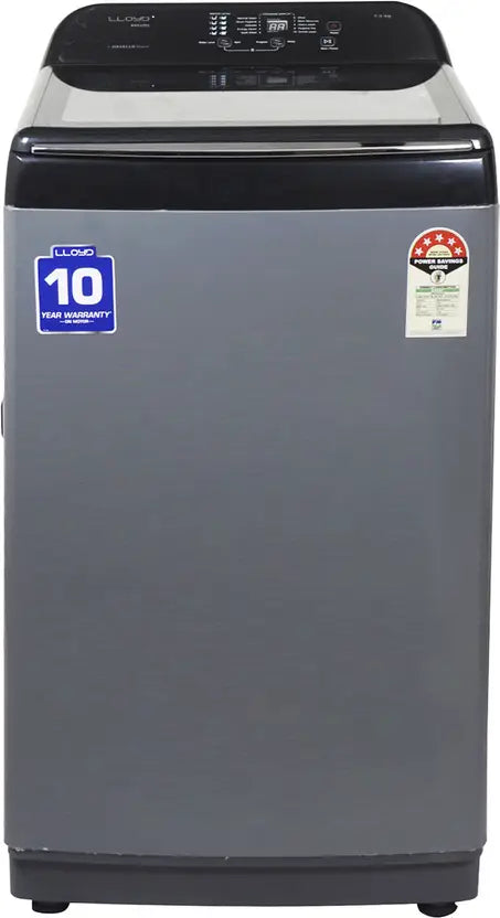 LLOYD 7.5 Kg Fully Automatic Top Load Washing Machine (T755L50EB, Ebony Black)