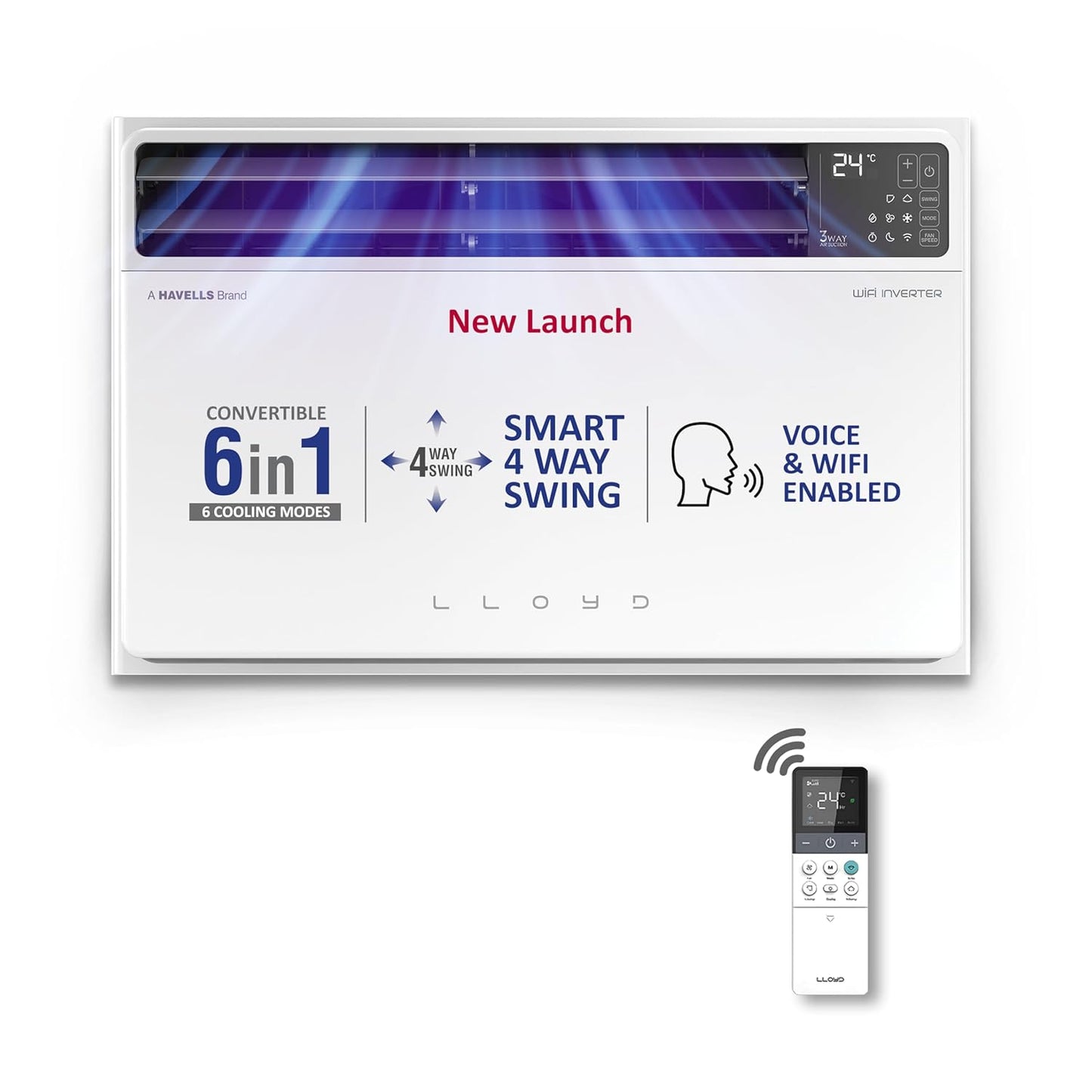 LLOYD Window AC 1.5 Ton 5 Star Inverter (GLW18V5FWTBR)