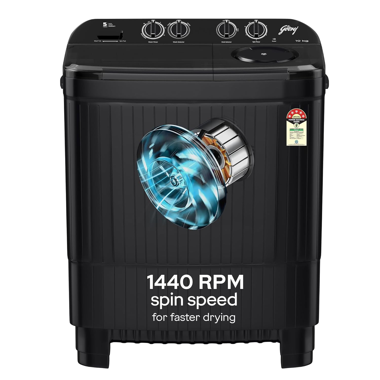 Godrej 8 Kg Semi-Automatic Top Load Washing Machine WSEDGE ULT 80 5.0 DB2M MIGR