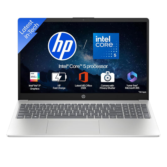 HP Laptop 39.6 cm (15.6) 15-fd0640TU, Silver (16GB/512GB)