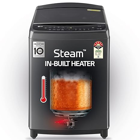 LLOYD 10.0 Kg Fully Automatic Top Load Washing Machine (T10SNHPMB, Middle Black)