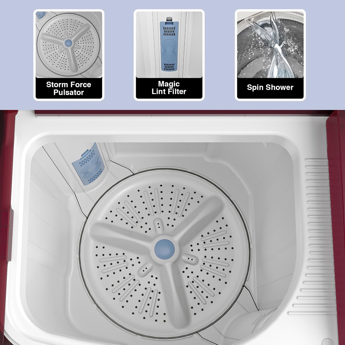 Godrej 7.2 Kg Semi-Automatic Top Load Washing Machine WSEDGE 75 5.0 CPLS WNRD