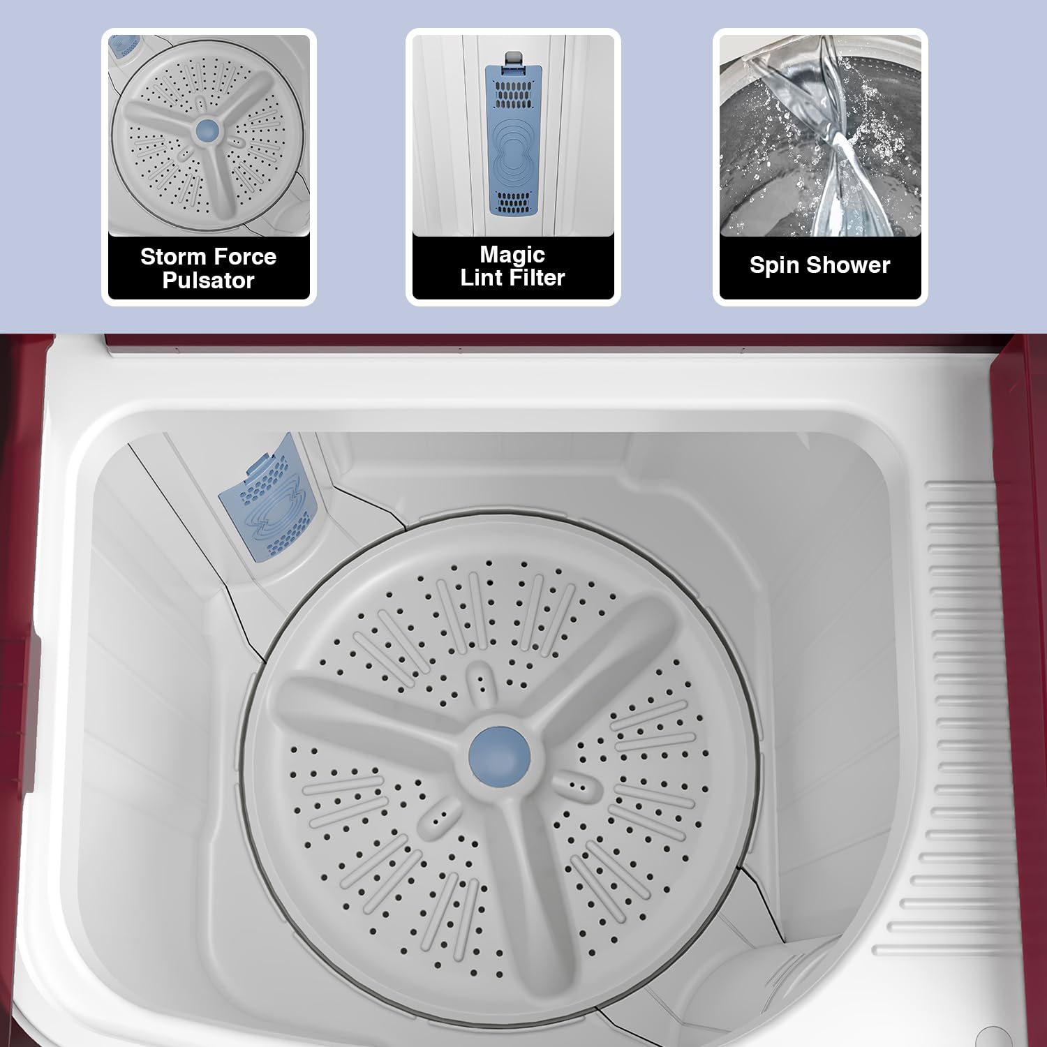 Godrej 7.2 Kg Semi-Automatic Top Load Washing Machine WSEDGE 75 5.0 CPLS WNRD