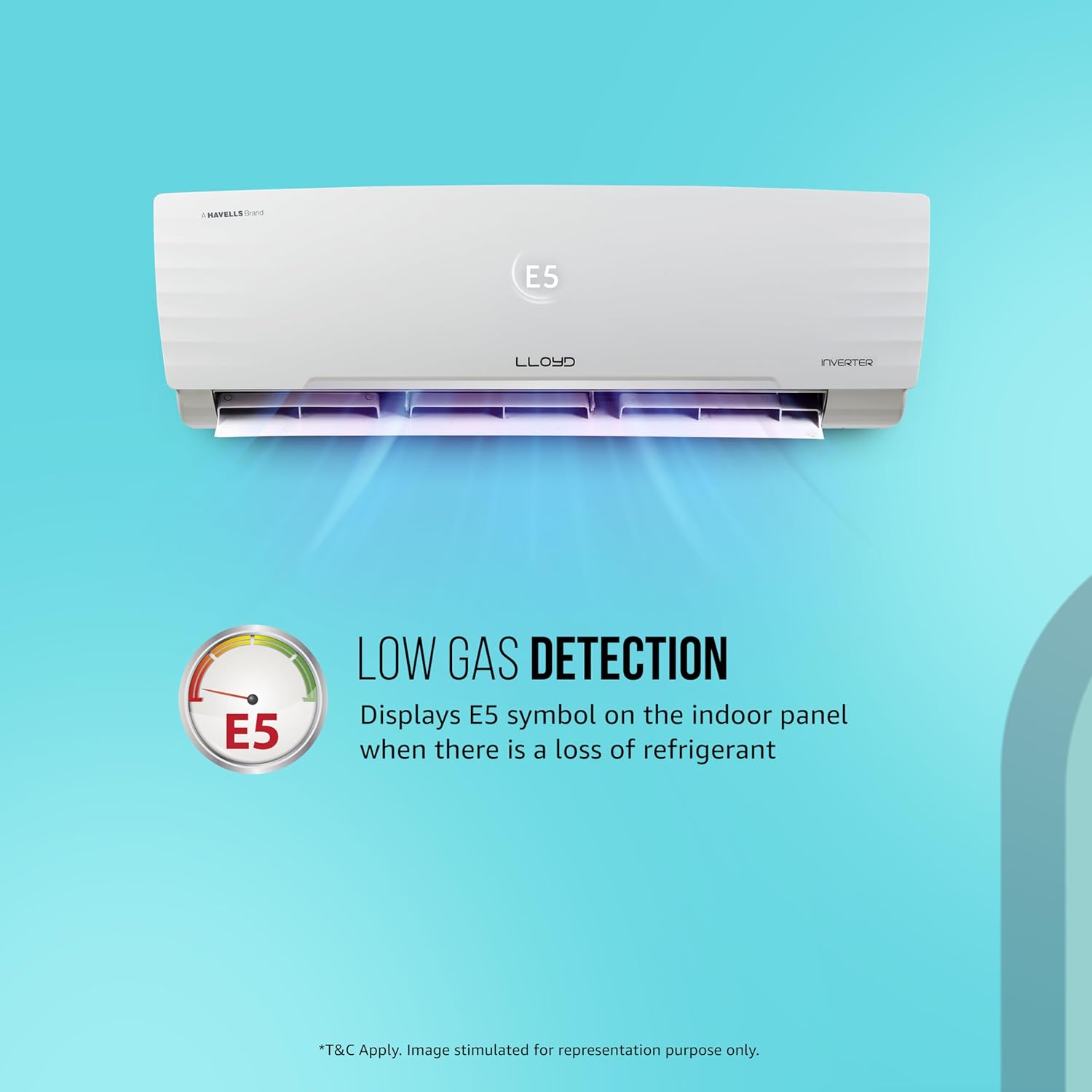 LLOYD 1.5 Ton 3 Star Inverter Split AC (GLS18I3KWCKR)