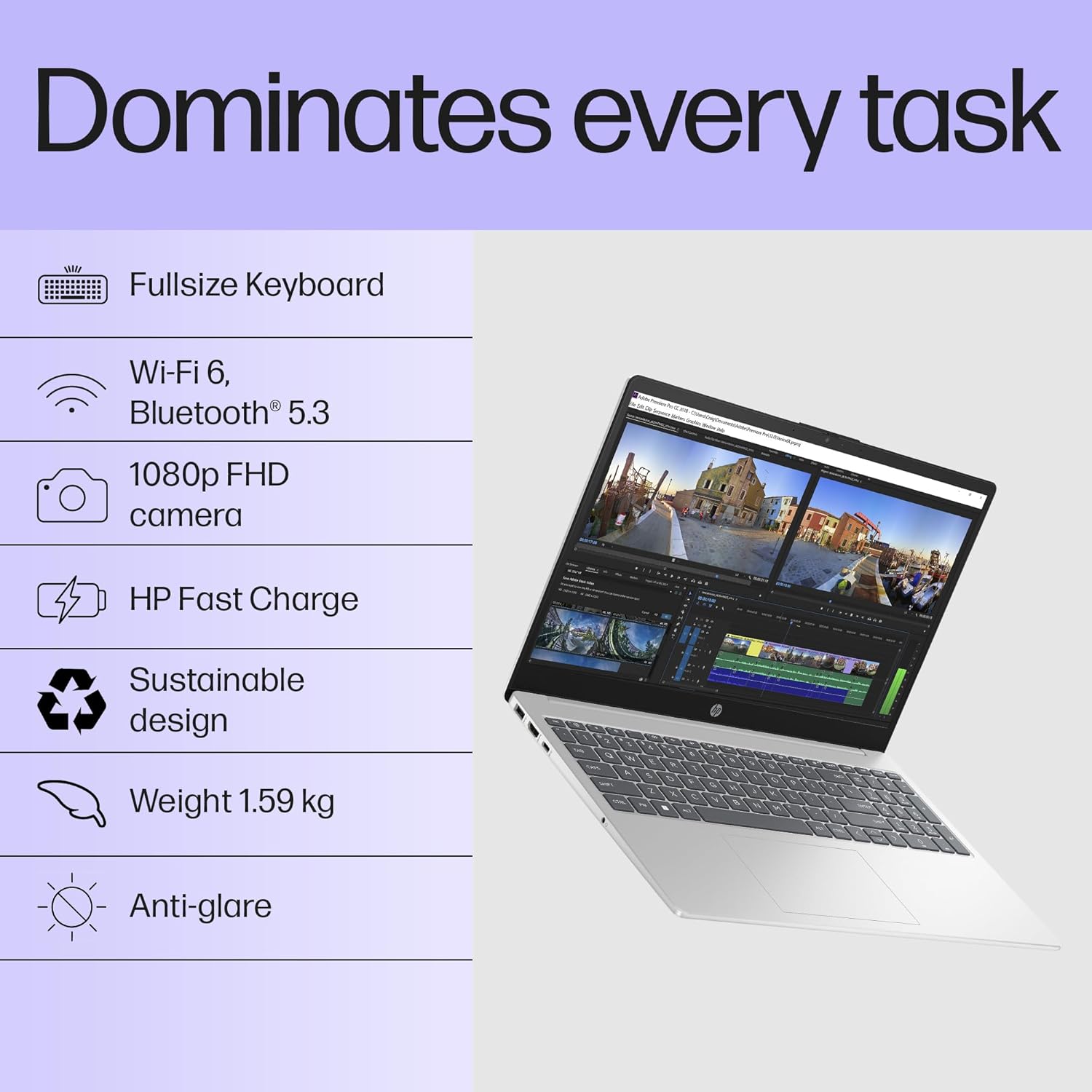 HP Laptop 39.6 cm (15.6) 15-fd0465TU, Silver