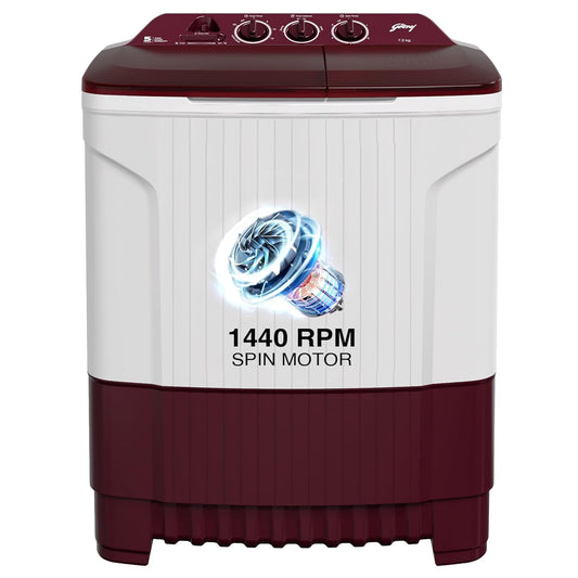 Godrej 7.2 Kg Semi-Automatic Top Load Washing Machine WSEDGE 75 5.0 CPLS WNRD