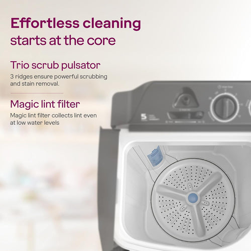 Godrej 7 Kg Semi-Automatic Top Load Washing Machine WSEDGE UNO 70 5.0 SB2 SLGR