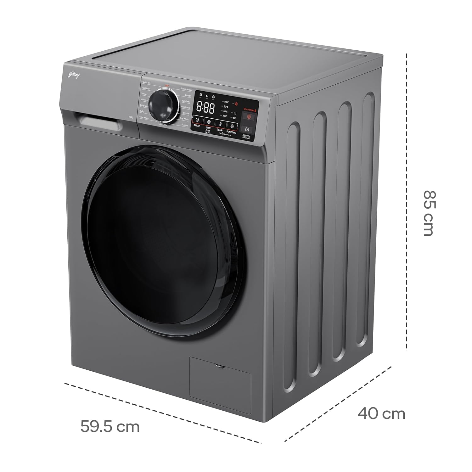 Godrej 9 Kg Fully Automatic Front Load Washing Machine (WFEON CEL 9014 IEBT SLSR)