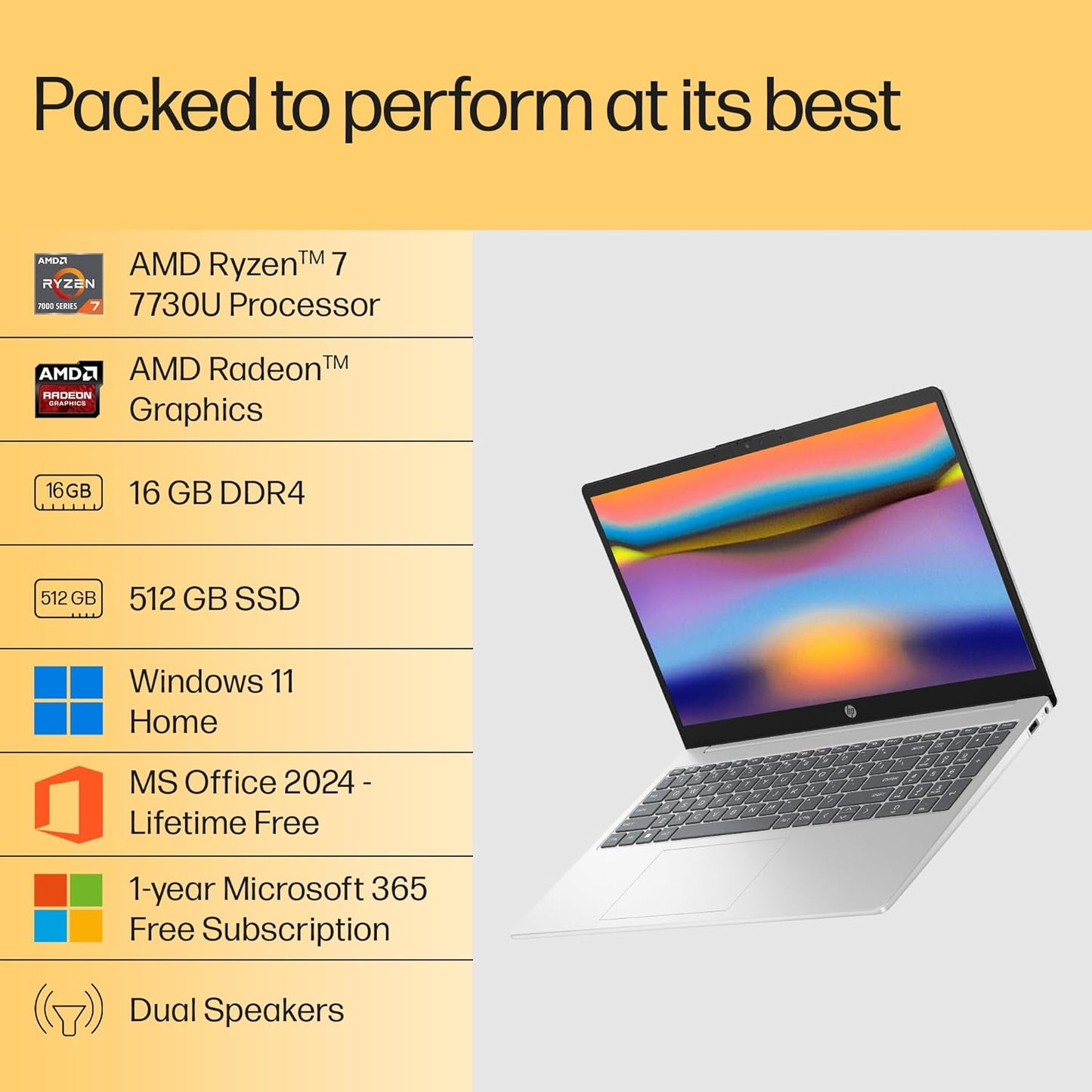 HP Laptop 39.6 cm (15.6) 15-fc0390AU (16GB/512GB)