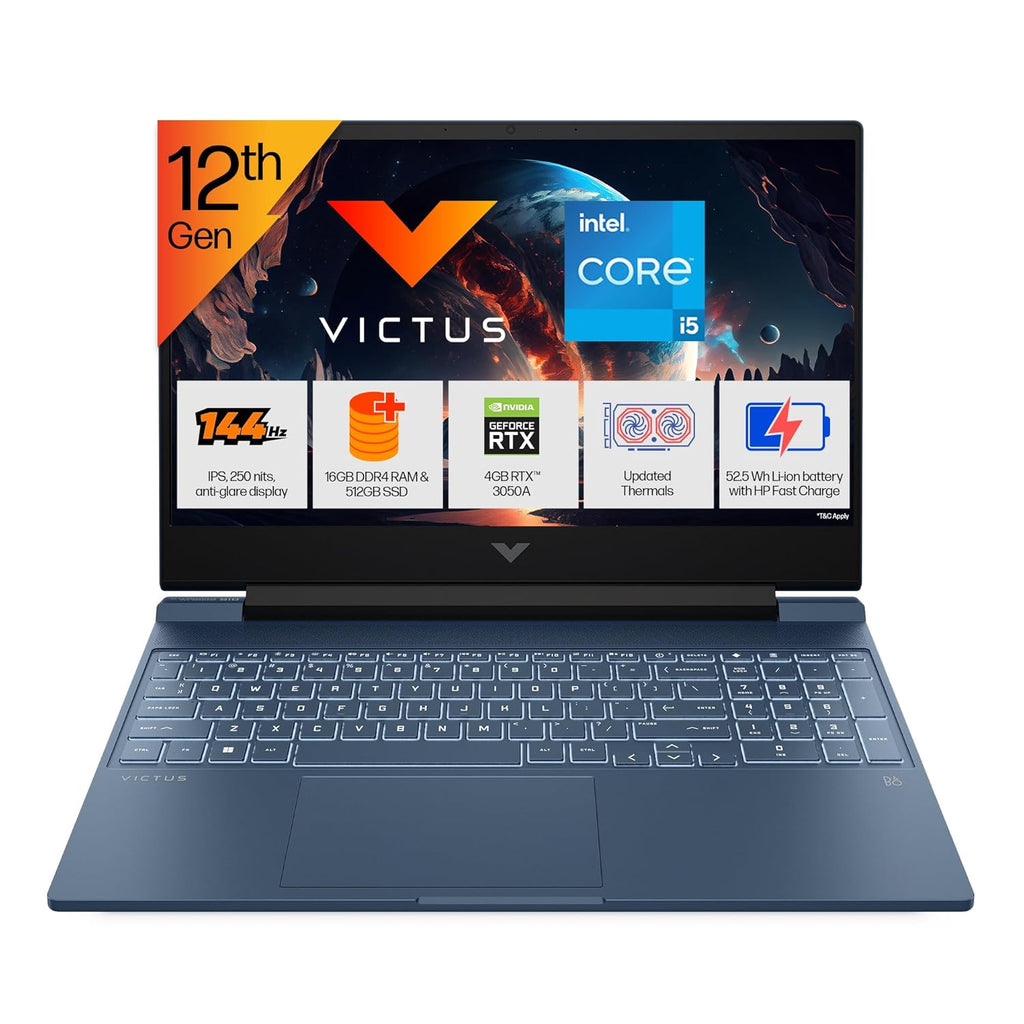HP Victus 15 (i5-12th Gen, RTX 3050, 16GB/512GB)