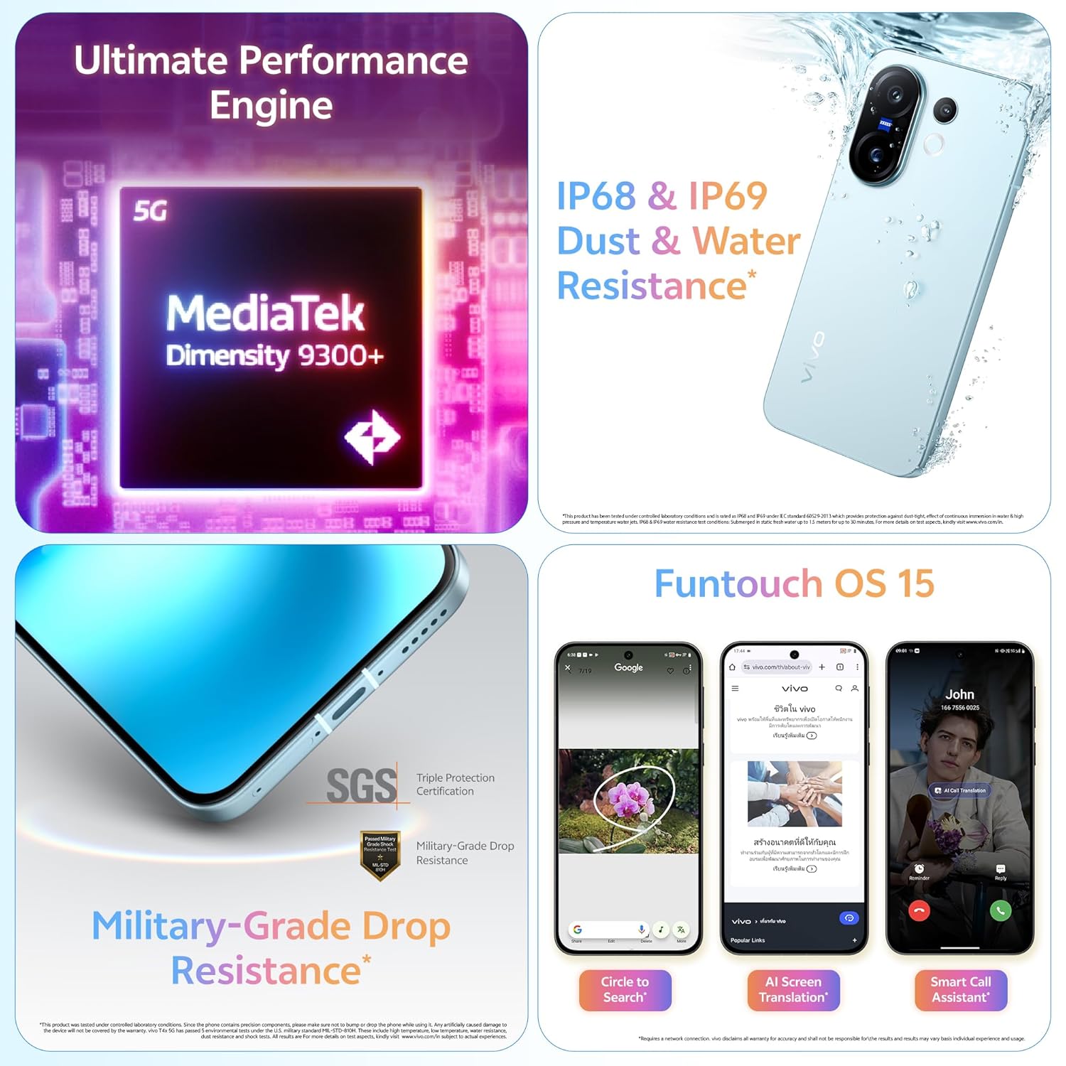 Vivo X200 FE 5G (12GB RAM, 256GB Storage) - Frost Blue