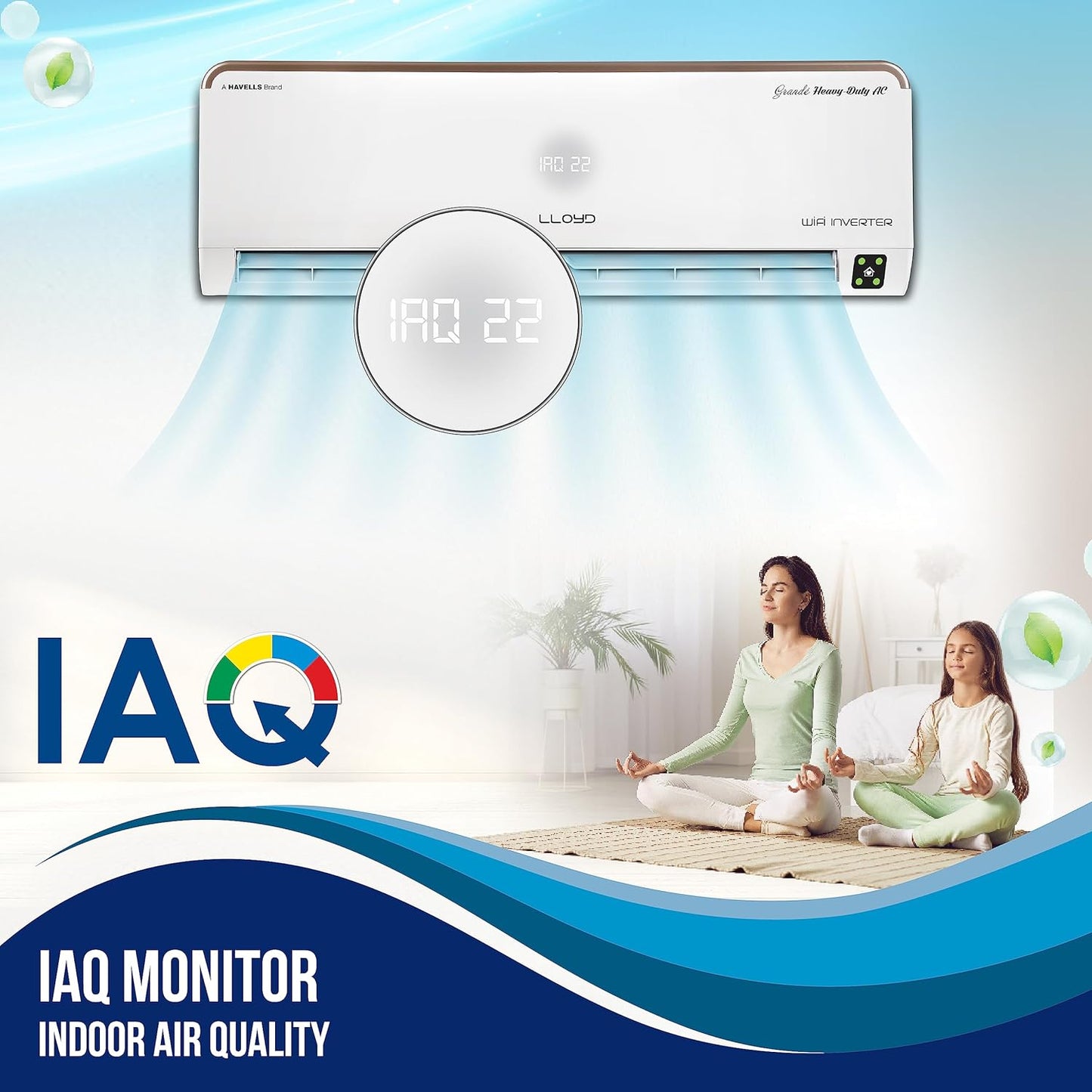 Lloyd 1.5 Ton 5 Star Inverter Split AC (GLS19I5KOGGS)