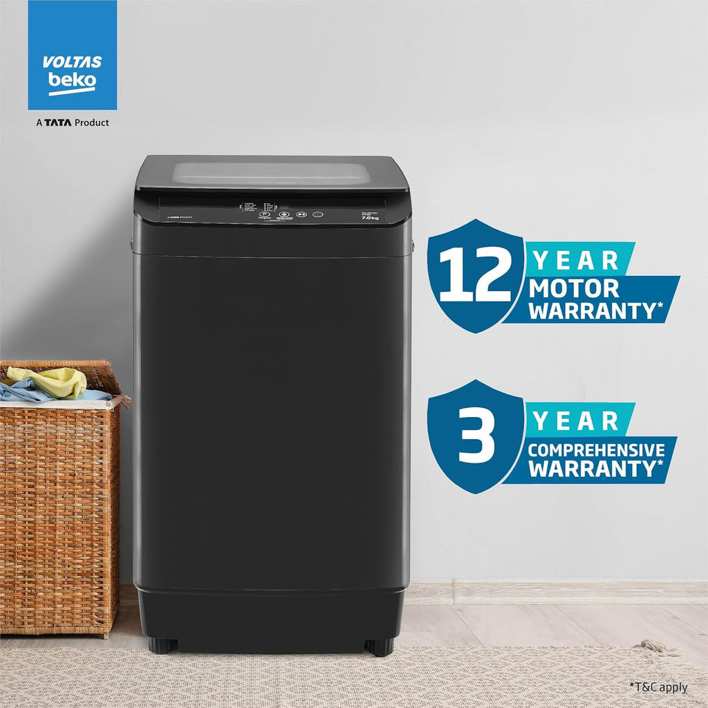 Voltas Beko WTL70 Fully Automatic Top Load Washing Machine, 7 Kg