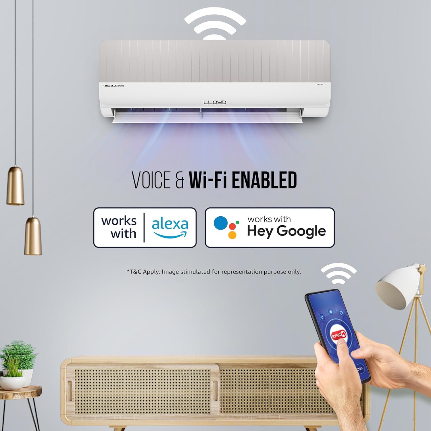 Lloyd 1.5 Ton 5 Star Stylus WiFi Inverter AC
