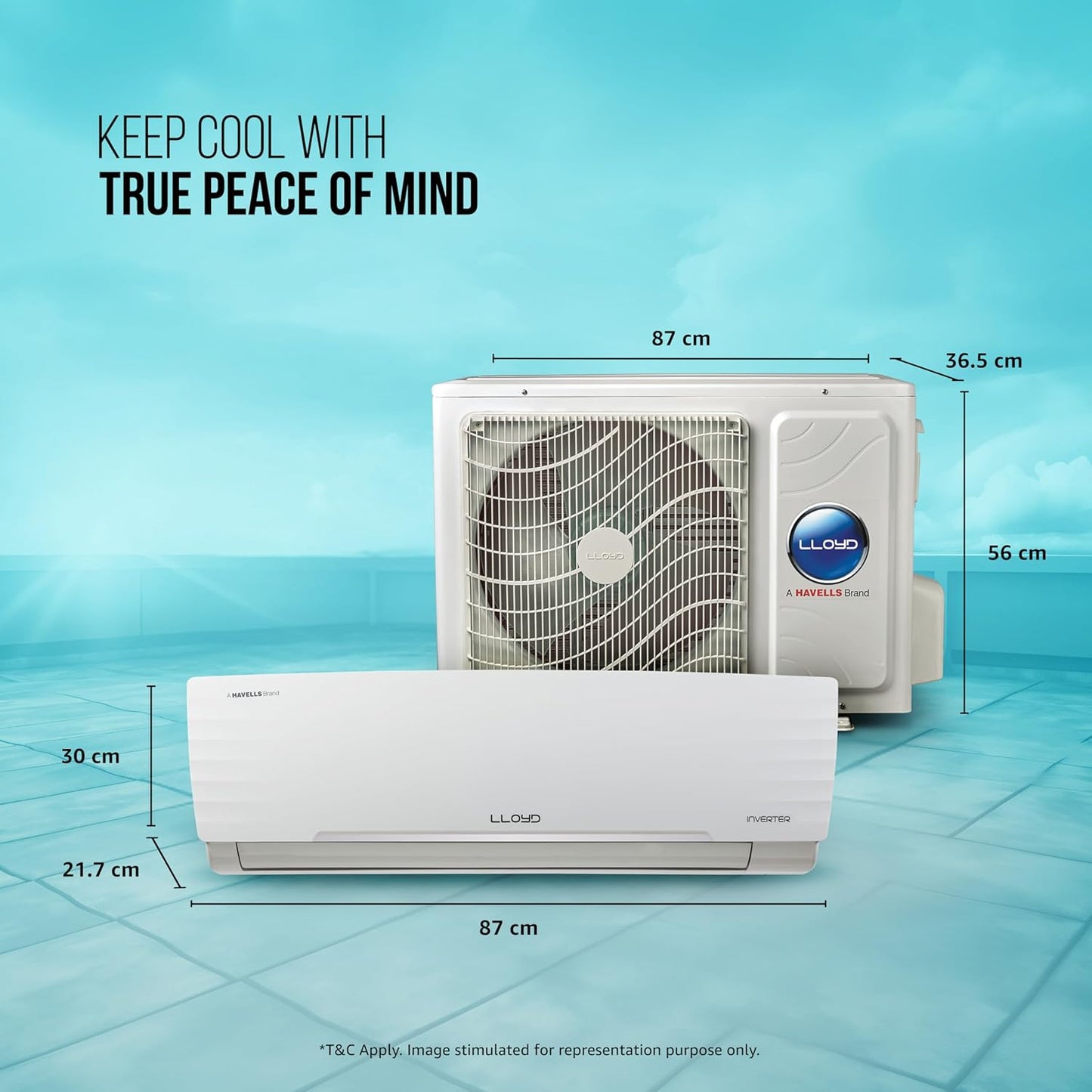 LLOYD 1.5 Ton 3 Star Inverter Split AC (GLS18I3KOCSR)