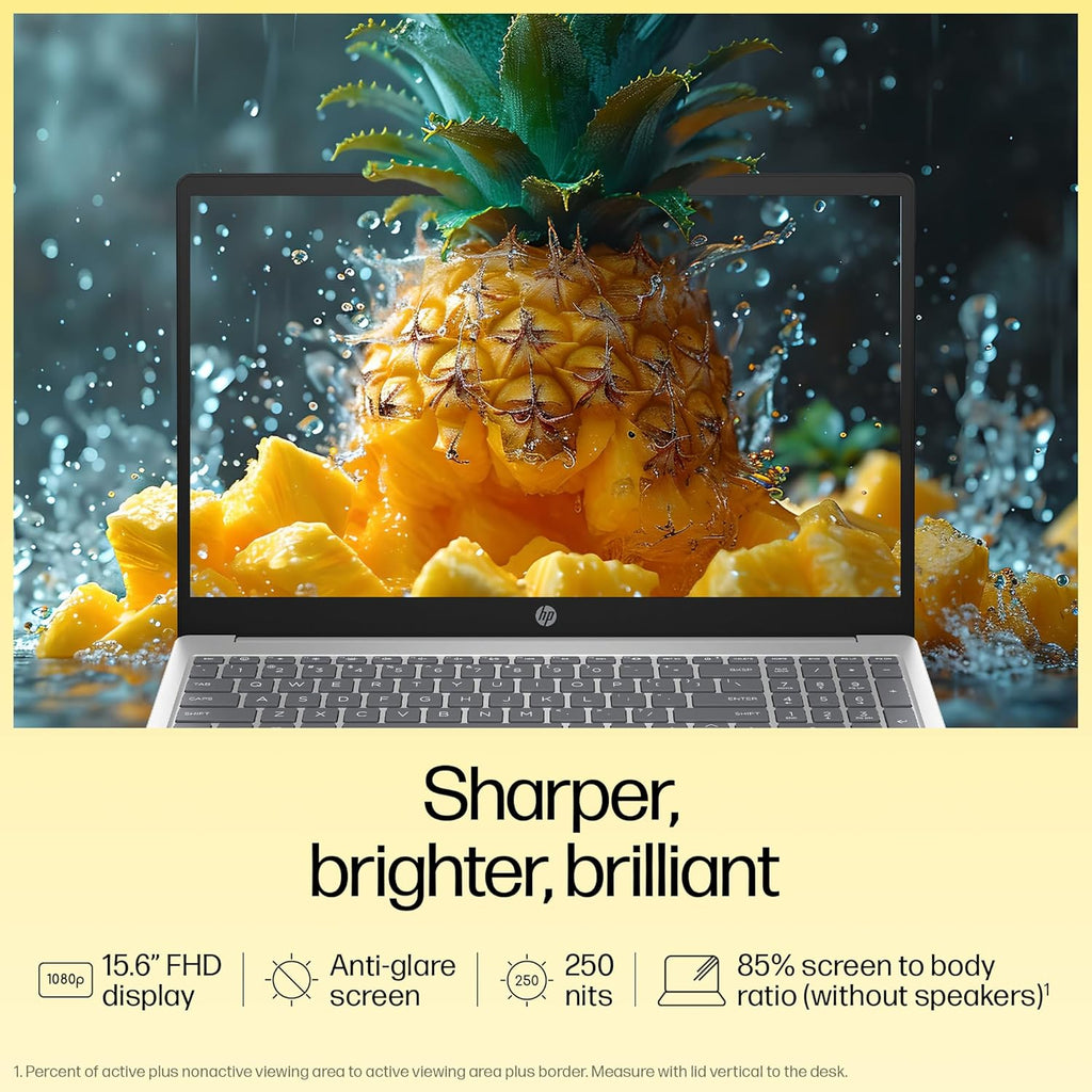 HP Laptop 39.6 cm (15.6) 15-fc0389AU, Silver (16GB/512GB)