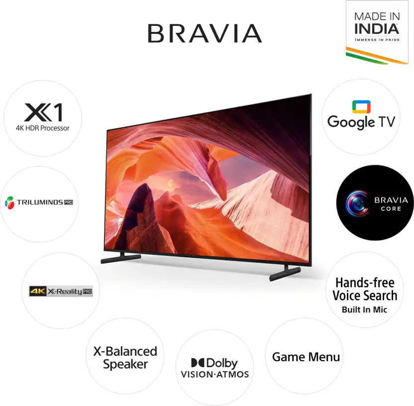 SONY Bravia X80L 215 cm (85 inch) Ultra HD (4K) LED Smart Google TV  (KD-85X80L)