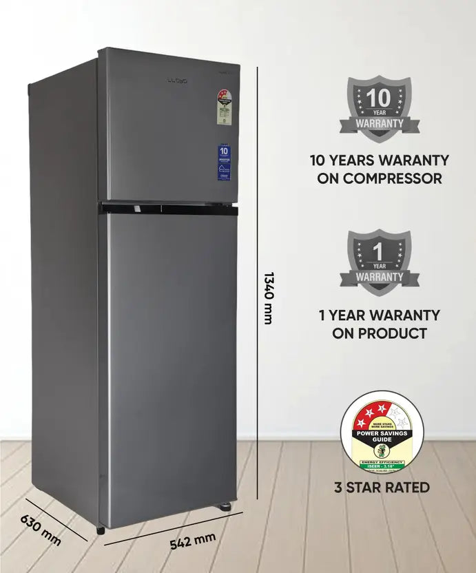 Lloyd 260 L 3 Star Convertible Inverter Frost Free Double Door Refrigerator (GLFF293AMSC1PC)