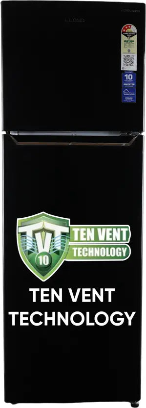 Lloyd 310 L Frost Free Inverter Refrigerator (905GH1VG, Black Glass)