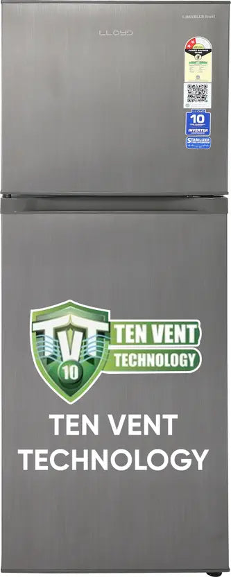 Lloyd 233 L 2 Star Frost Free Double Door Refrigerator (GLFF262EDST1GC)