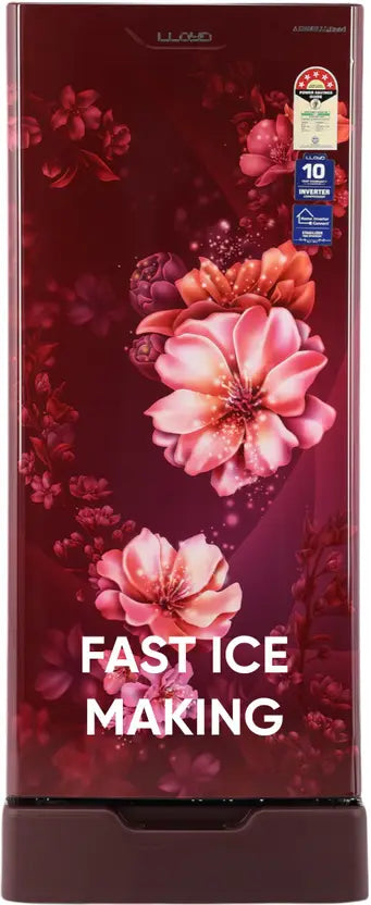 LLOYD 188 L 5 Star Inverter Direct Cool Refrigerator (Cherry Blossom Wine)