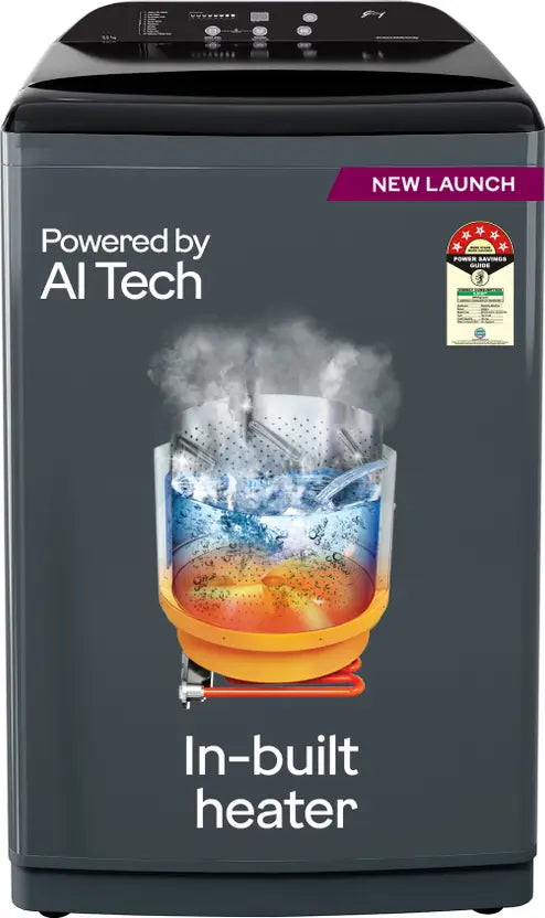 Godrej 11 Kg 5 Star Fully Automatic Top Load Washing Machine (WTEON HYS 11 5.0 FEFH GLGR)