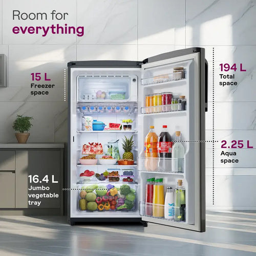 Godrej RD EMARVEL 215E THI Single Door Refrigerator, 194L, 5 Star
