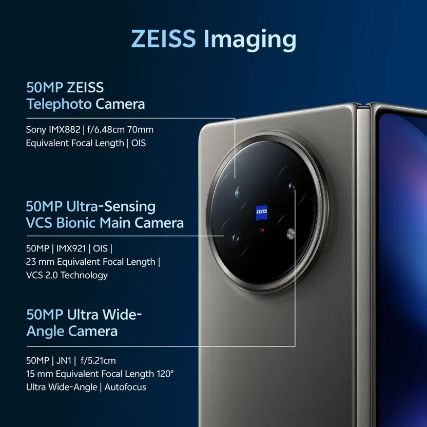 Vivo X Fold5 5G (16GB RAM, 512GB Storage) - Black