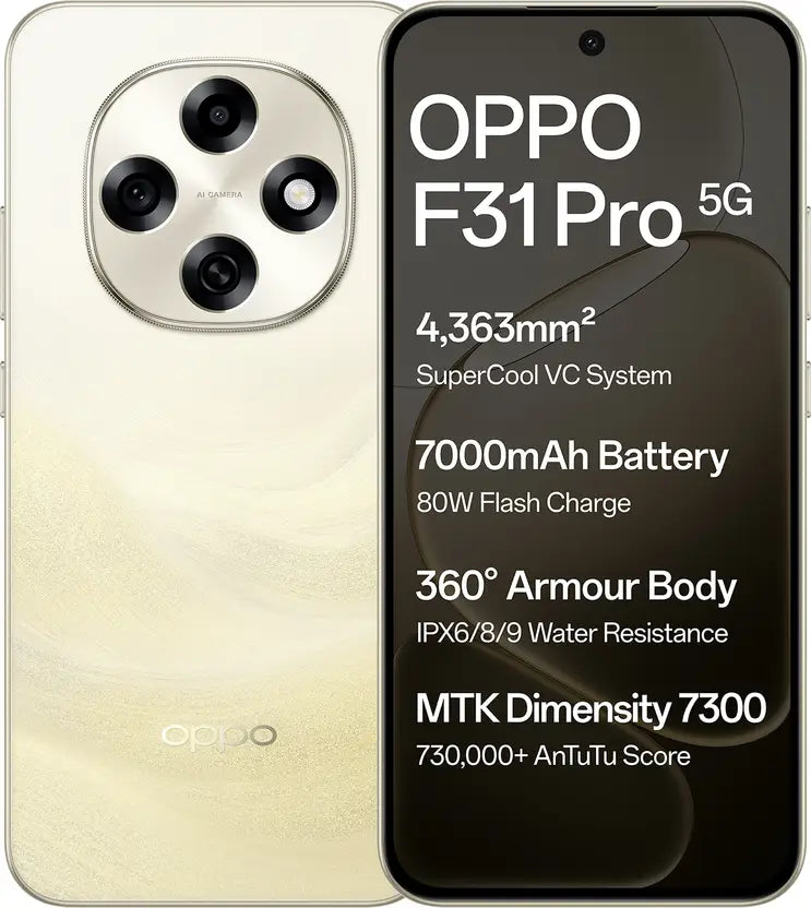OPPO F31 Pro 5G (8GB RAM, 256GB) - Desert Gold