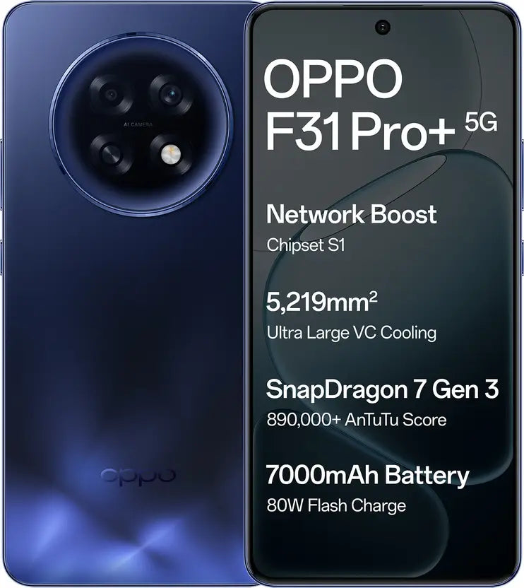 OPPO F31 Pro+ 5G (12GB RAM, 256GB) - Gemstone Blue