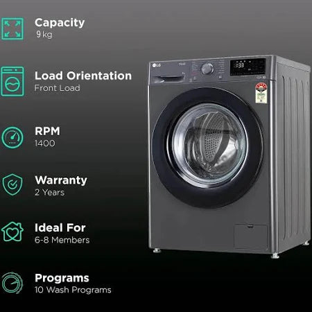 LG FHV1409Z4M 5-star Fully Automatic Front-Load Washing Machine, 9 Kg